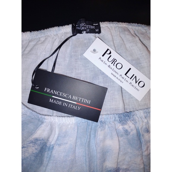 Linen Beach Resort Dress Cover Up‎ Ruffle Sleeve Resort Vacation Dress - M - Picture 6 of 8